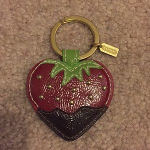Coach chocolate covered strawberry key chain
